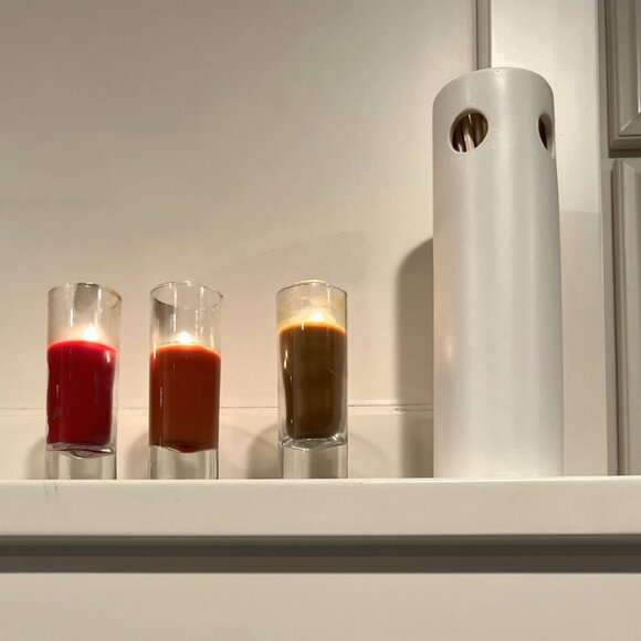 White Ceramic Matchstick Holder with 50 - 7" Matches and Striker Pad - Picture 8 of 11